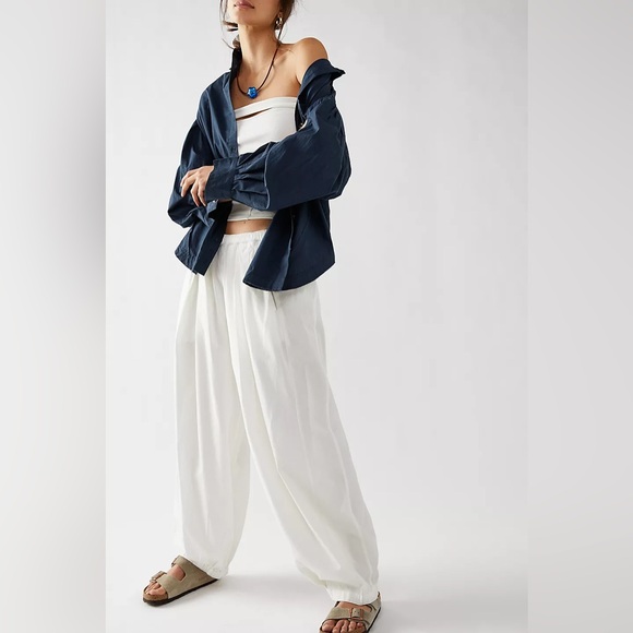 Free People To The Sky Parachute Barrel Balloon JLo Pants | Size Large - Picture 3 of 10